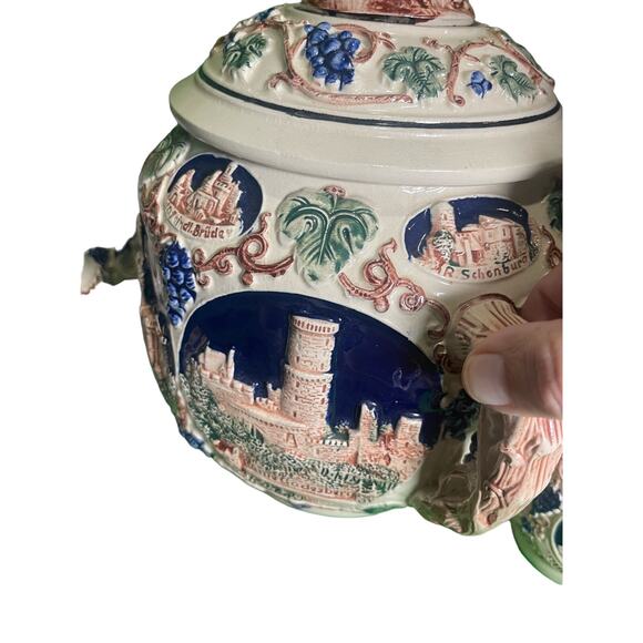 Vintage German Castle Stoneware Punchbowl/Tureen Set - Picture 3 of 8